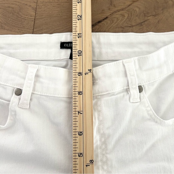 Eileen Fisher White Jeans Cotton High Waist Straight Leg Capsule System Size 6 - Picture 12 of 15